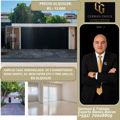 IDEAL PARA VIVIENDA O EMPRESA,CASA REMODELADA EN ALQUILER, AV BENI