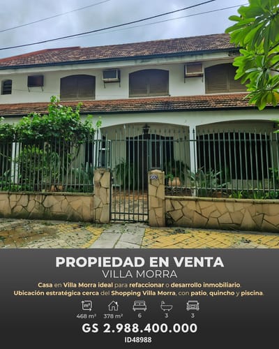 PROPIEDAD EN VENTA EN VILLAMORRA