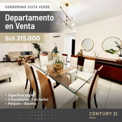 DEPTO. EN VENTA CONDOMINIO VISTA VERDE