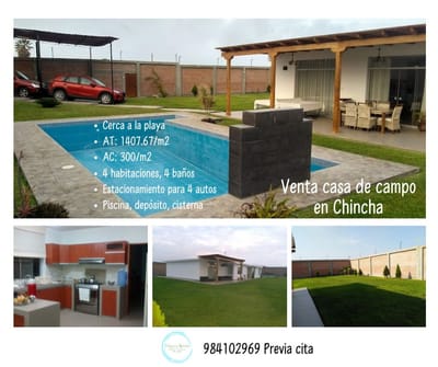 Venta Casa En Chincha (cerca De Panamericana Sur Y De La Playa)