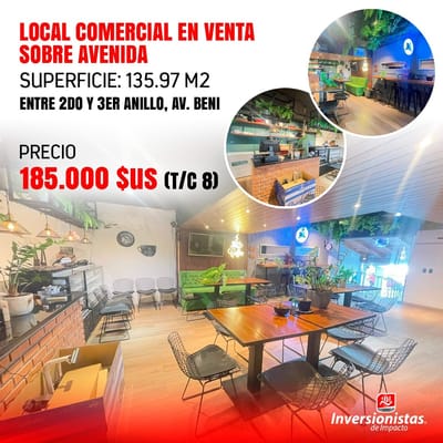 Local Comercial En Venta Sobre Avenida Entre 2do Y 3er Anillo