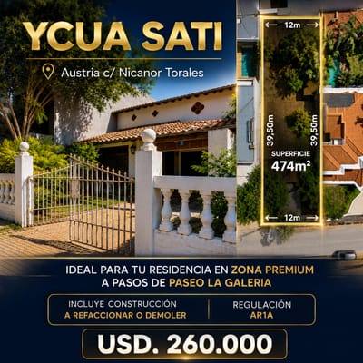 Casa En Venta – Ycua Sati | Sobre Austria
