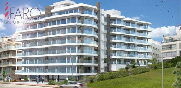 Apartamento en pozo en la Península 3 dormitorios con terraza y parrillero
