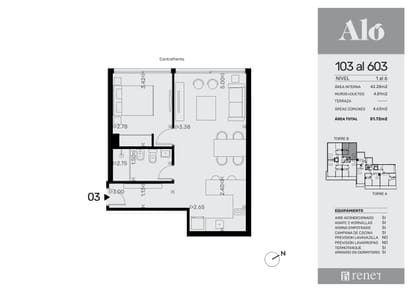Venta de apartamento de 1 dormitorio en Aló 26, Pocitos