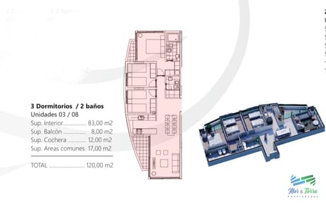 APARTAMENTO EN VENTA, 3 DORMITORIOS, ENTREGA 2025!!