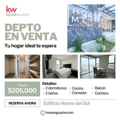 VENDO DEPARTAMENTO A ESTRENAR EN HOME DEL SOL 