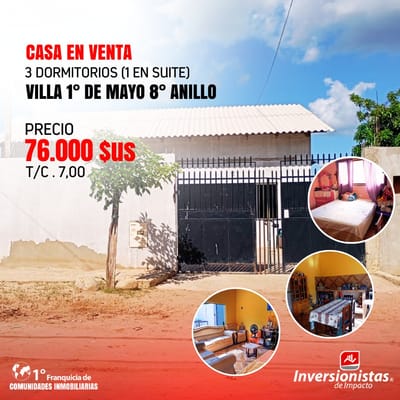 CASA EN VENTA VILLA 1 RA DE MAYO 