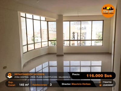 ESTRENE CONFORTABLE DEPARTAMENTO PRÓXIMO PLAZA CONSTITUCIÓN.