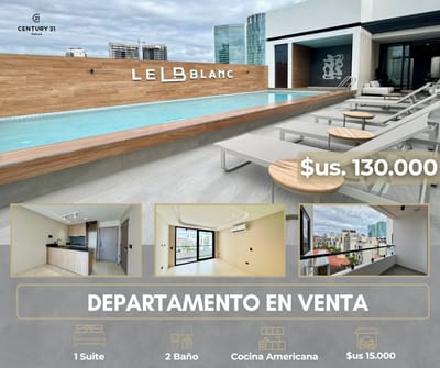 DEPARTAMENTO EN VENTA DE 1 DORMITORIO EN SUITE EN EDIF. AURODESING LEBLANC