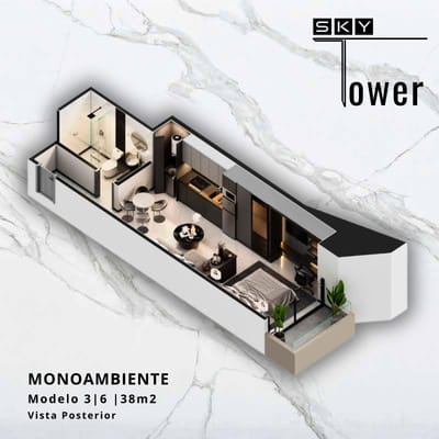 MONOAMBIENTE DE LUJO EN PREVENTA – EQUIPETROL (SKY TOWER)