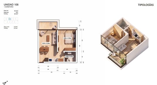 APARTAMENTO 1 DORMITORIO EN VENTA PLAYA MANSA