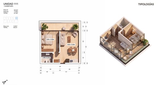 APARTAMENTO 1 DORMITORIO EN VENTA PLAYA MANSA