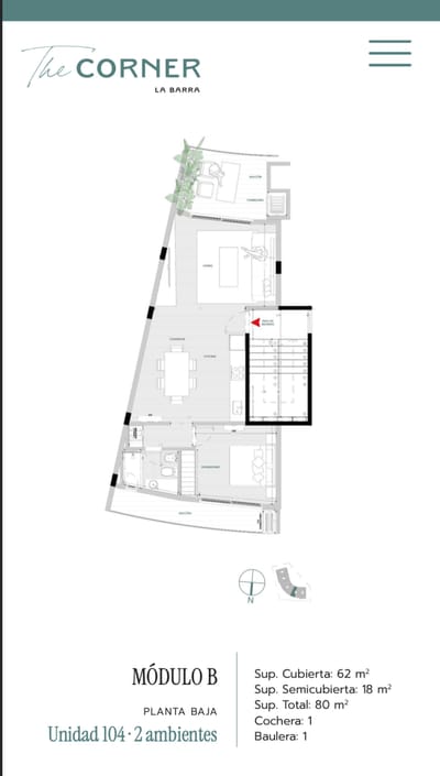 Venta departamento en pozo de 1 dormitorio
