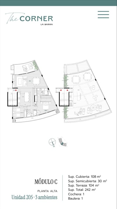 Venta departamento en pozo 2 dorm, gran terraza