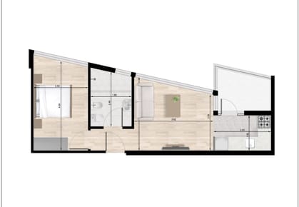 APARTAMENTO 1 DORMITORIO CON GARAGE EN 3 CRUCES