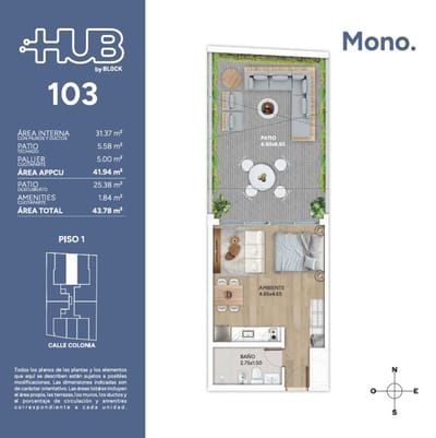Patio Mono en Hub en cordon con Amenities 2027