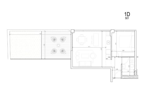 Penthouse 1 dorm con terraza orientado al frente