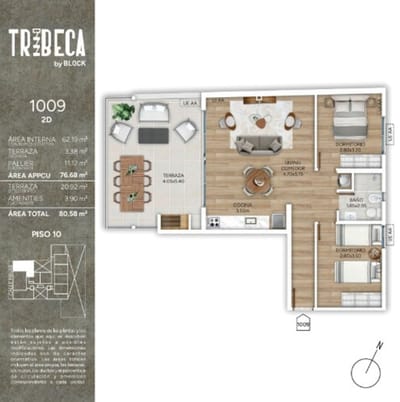 Venta 2 dormitorio en Pozo Penthouse