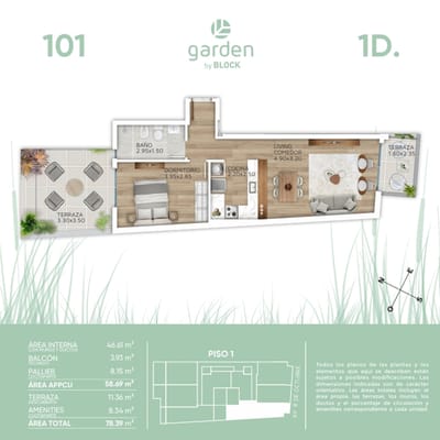 Venta Apartamento 1 Dormitorio Patio La Blanqueada