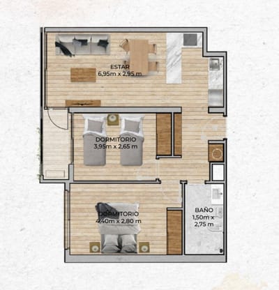 VENTA Apartamento CENTRO 2 dormitorios con balcón