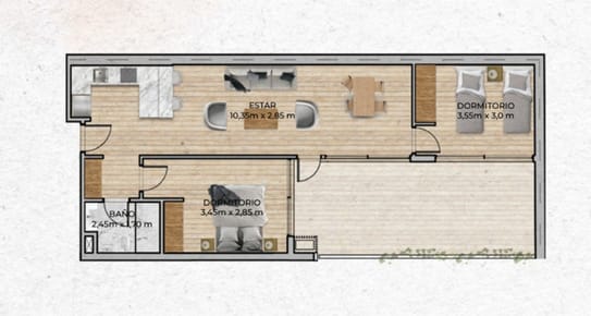 VENTA Apartamento CENTRO 2 dormitorios con balcón