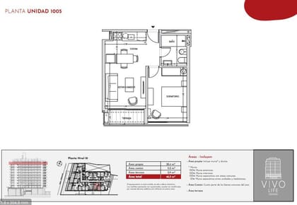 Venta apartamento 1 dormitorio Vivo Life Centro