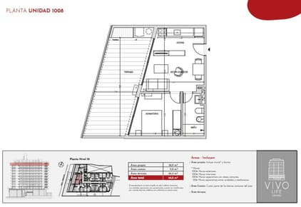 Venta apartamento 1 dormitorio Vivo Life Centro