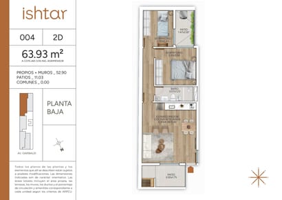 VENTA APARTAMENTO 2 DORMITORIOS GOES
