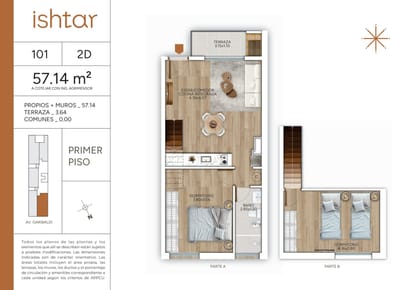 VENTA APARTAMENTO 2 DORMITORIOS DUPLEX GOES