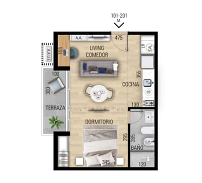 VENTA APARTAMENTO MONOAMBIENTE EN POZO EN PRADO