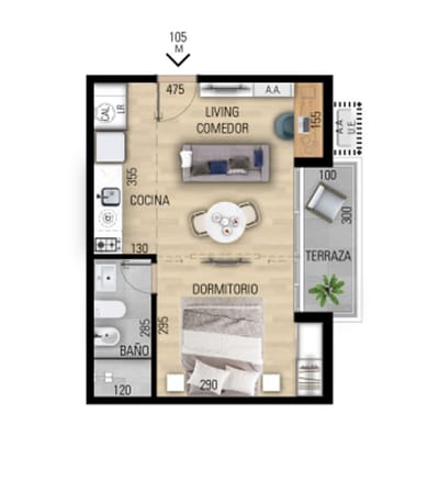 VENTA APARTAMENTO MONOAMBIENTE EN POZO EN PRADO