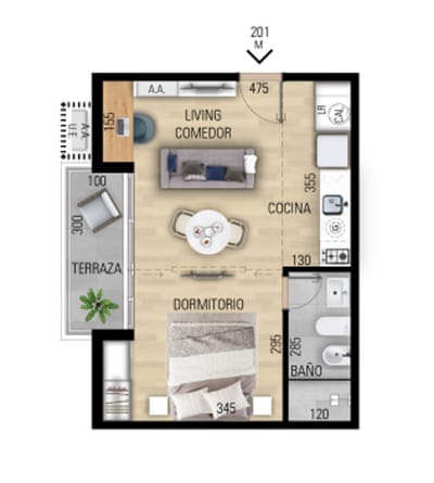 VENTA APARTAMENTO MONOAMBIENTE EN POZO EN PRADO