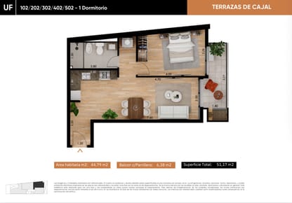 Venta apartamento 1 dormitorio en La Blanqueada