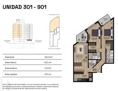 VENTA APARTAMENTO 2DORM 2B 1 TOILET POCITOS POZO