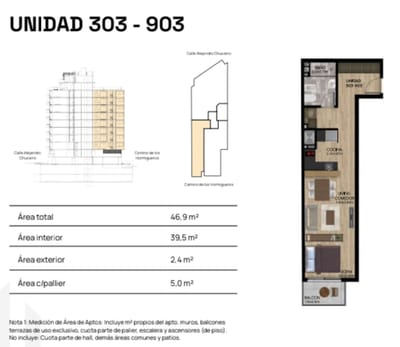 VENTA APARTAMENTO MONOAMBIENTE BALCÓN POCITOS POZO