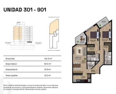 VENTA APARTAMENTO 2DORM 2B 1 TOILET POCITOS POZO