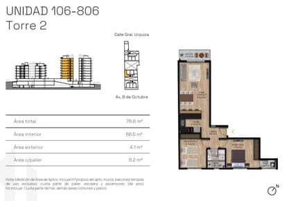 VENTA APARTAMENTO 2 DORM BALCÓN LA BLANQUEADA POZO