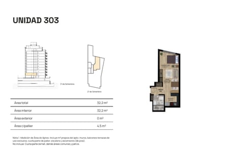 VENTA MONOAMBIENTE  PUNTA CARRETAS POZO