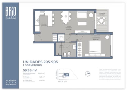VENTA DEPTO 1 DORM CON TERRAZA