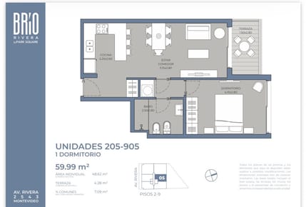VENTA DEPTO 1 DORM CON TERRAZA