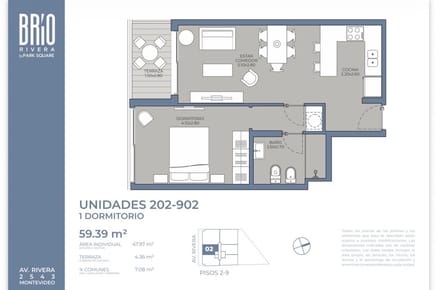 VENTA DEPTO 1 DORM CON TERRAZA