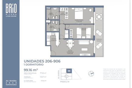 VENTA DEPTO 2 DORM CON AMPLIA TERRAZA