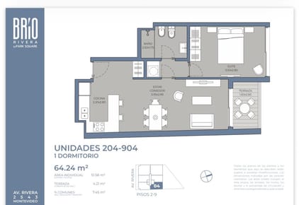VENTA DEPTO 1 DORM CON TERRAZA