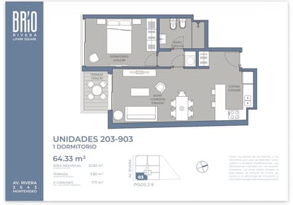 VENTA DEPTO 1 DORM CON TERRAZA