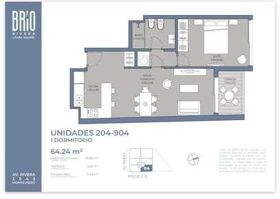 VENTA DEPTO 1 DORM CON TERRAZA