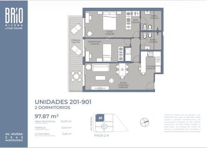 VENTA DEPTO 2 DORM CON AMPLIA TERRAZA