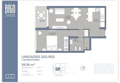 VENTA DEPTO 1 DORM CON TERRAZA
