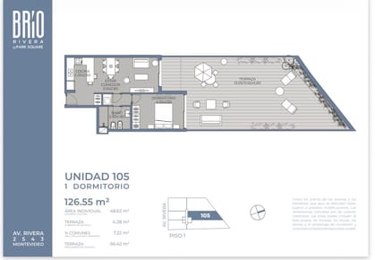 VENTA DEPTO 1 DORM AMPLIA TERRAZA CON BARBACOA