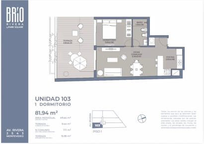 VENTA DEPTO 1 DORM AMPLIA TERRAZA CON BARBACOA
