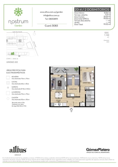 VENTA 2 DORMITORIOS NOSTRUM GARDEN PRADO
